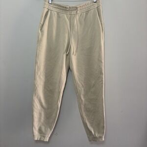 Lululemon Scuba High Rise Joggers‎ Womens 6 Cream Fleece Sweatpants Ivory Bone